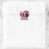 Valentijnse Engelse Springer Spaniel Ronde Sticker (Tas)