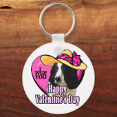 Valentijnse Engelse Springer Spaniel Sleutelhanger (Voorkant)