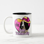 Valentijnse Engelse Springer Spaniel Tweekleurige Koffiemok (Links)