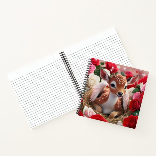 Valentijnse Fawn Notitieboek (Binnen)