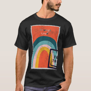 Valentijnse filatelist altijd houdt van poststempe t-shirt