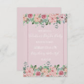 Valentijnse Floral Party Style Uitnodigingen (Voorkant / Achterkant)