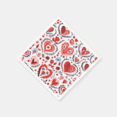 Valentijnse Folk Cocktail servet (Hoek)