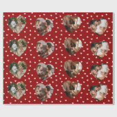 Valentijnse  foto harten collage | Gepersonaliseer Cadeaupapier (Vlak)