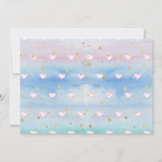 Valentijnse foto van kleine liefhebbers op geboort kaart (Achterkant)