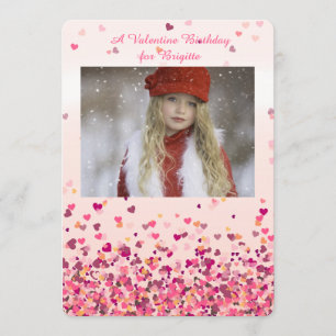 Valentijnse Fotouitnodiging voor harten Kaart