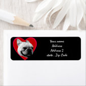 Valentijnse Franse buldog Etiket (Insitu)