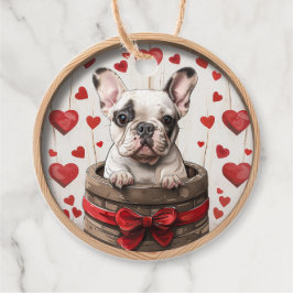 Valentijnse Franse Bulldog Bedankjes Labels