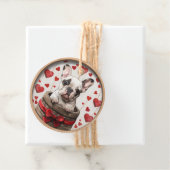 Valentijnse Franse Bulldog Bedankjes Labels (In situ)