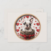 Valentijnse Franse Bulldog Briefkaart (Voorkant / Achterkant)