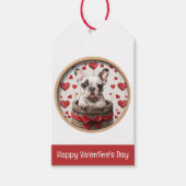 Valentijnse Franse Bulldog Cadeaulabel (Voorkant)