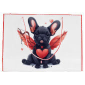 Valentijnse Franse Bulldog Cupid Groot Cadeauzakje (Achterkant)