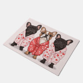 Valentijnse Franse Bulldog Deurmat (Schuin)