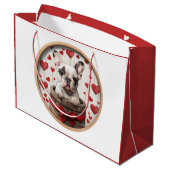 Valentijnse Franse Bulldog Groot Cadeauzakje (Achterkant Gekanteld)