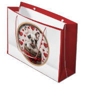 Valentijnse Franse Bulldog Groot Cadeauzakje (Voorkant Gekanteld)