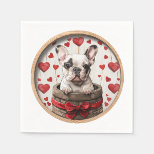Valentijnse Franse Bulldog Servet