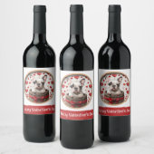 Valentijnse Franse Bulldog Wijn Etiket (Flessen)