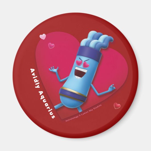 Valentijnse Fridge Magnet voor Aquarius (Voorkant)