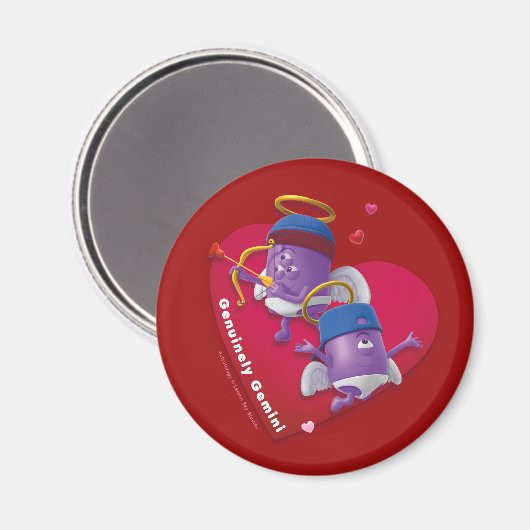 Valentijnse Fridge Magnet voor Gemini (Voorkant / Achterkant)