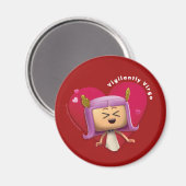 Valentijnse Fridge Magnet voor Virgo (Voorkant / Achterkant)