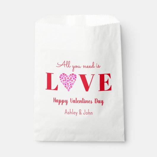 Valentijnse Galentines Red Love Heart Cute Bedankzakje (Voorkant)