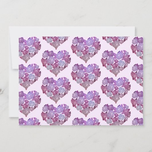 Valentijnse  geboortekaart Romantisch Aankondiging (Achterkant)