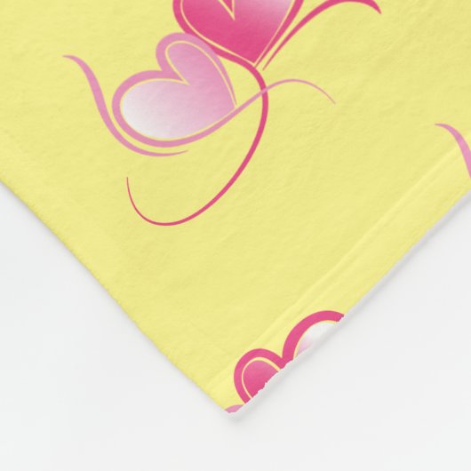  Valentijnse , GELUID Geel Hart Fleece Deken (Hoek)