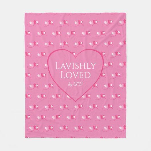  Valentijnse , GELUID roze harten Fleece Deken (Voorkant)