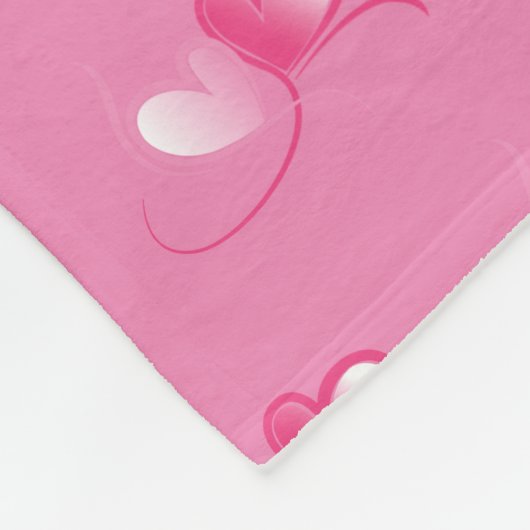 Valentijnse , GELUID roze harten Fleece Deken (Hoek)