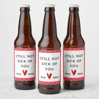 Valentijnse Gepersonaliseerde bier Etiket, Vreemd Bier Etiket