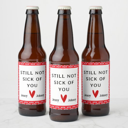 Valentijnse Gepersonaliseerde bier Etiket, Vreemd  Etiket (Flessen)