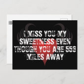 Valentijnse gevangenis op lange afstand feestdagenkaart (Voorkant / Achterkant)