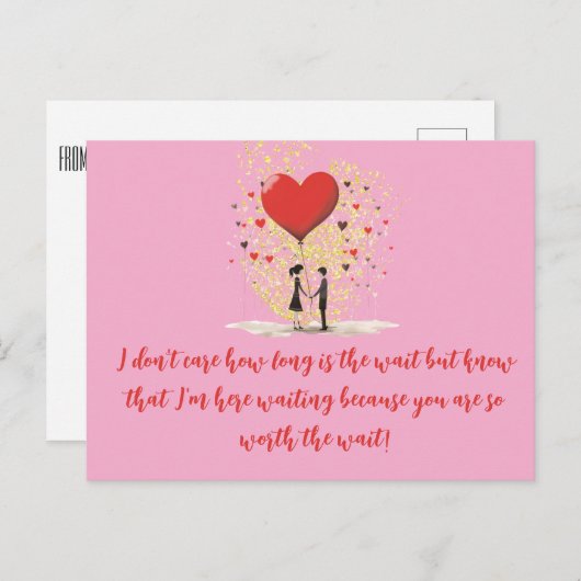 Valentijnse gevangenis voor lange afstand Hearts-k Feestdagenkaart (Voorkant / Achterkant)