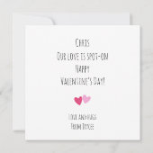 Valentijnse Giraffes Schattige Valentijnen Kaart (Achterkant)