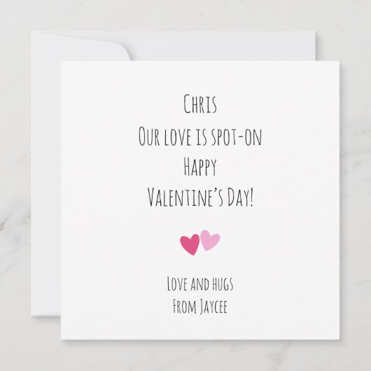 Valentijnse Giraffes Schattige Valentijnen Kaart (Achterkant)