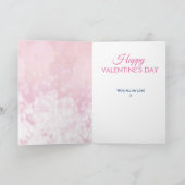 Valentijnse Girly Pink Glitter Photo Collage Kaart (Binnen)