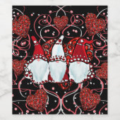 VALENTIJNSE GNOMES WIJN ETIKET (Enkel label)