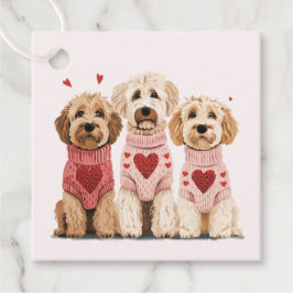 Valentijnse Goldendoodle Dogs Bedankjes Labels