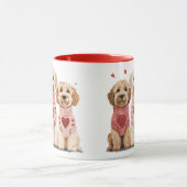 Valentijnse Goldendoodle Dogs Mok (Midden)