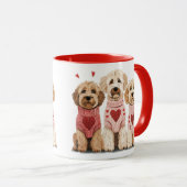 Valentijnse Goldendoodle Dogs Mok (Voorkant rechts)