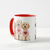 Valentijnse Goldendoodle Dogs Mok (Voorkant links)