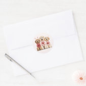 Valentijnse Goldendoodle Dogs Ronde Sticker (Envelop)
