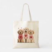 Valentijnse Goldendoodle Dogs Tote Bag (Achterkant)