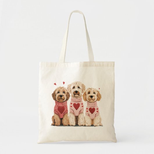 Valentijnse Goldendoodle Dogs Tote Bag (Voorkant)