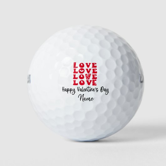 Valentijnse golfer met liefdesgolfballen golfballen (Voorkant)