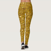 Valentijnse gouden glitter sparkle Pattern Leggings (Achterkant)