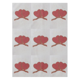 Valentijnse goudvonk met rood hart tafelkleed