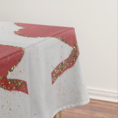 Valentijnse goudvonk met rood hart tafelkleed (Voorbeeld)