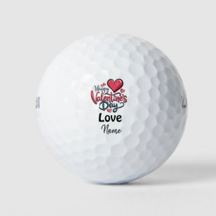 Valentijnse goufer met liefde voor jou golfballen
