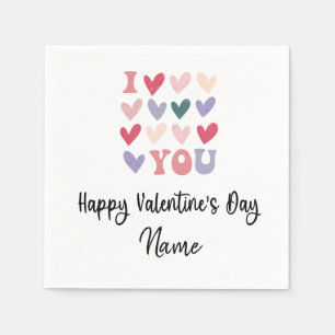 Valentijnse goufer met liefde voor jou servet